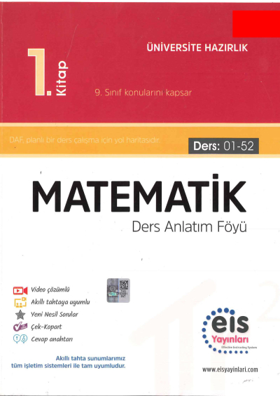 YKS Matematik 1. Kitap Ders Anlatım Föyü (Ders 01-52) Fotokopinci -