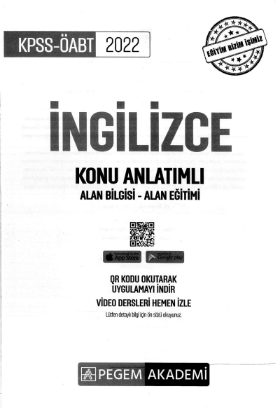 İNGİLİZCE KONU ANLATIMLI ALAN BİLGİSİ-ALAN EĞİTİMİ Fotokopinci -