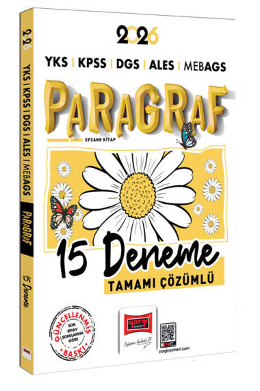 2026 YKS KPSS DGS ALES MEB-AGS Papatya Serisi Paragraf Tamamı Çözümlü 15 Deneme Yargı Yayınları Fotokopinci -