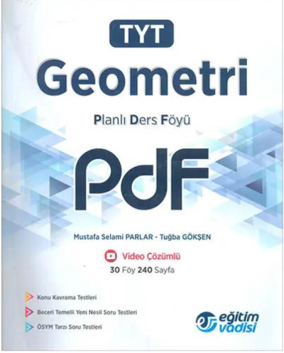 TYT Geometri Planlı Ders Föyü PDF Eğitim Vadisi Yayınları Fotokopinci -