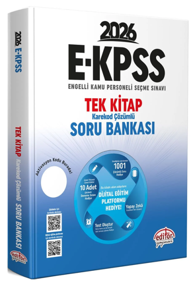 2026 EKPSS Tek Kitap Soru Bankası Editör Yayınevi