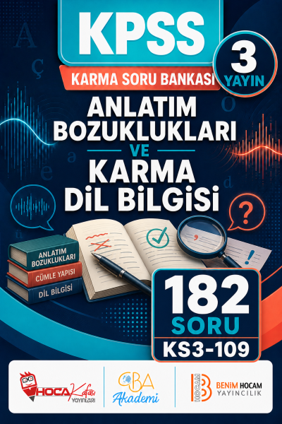 Anlatım Bozuklukları ve Karma Dil Bilgisi 3 Yayın 182 Soru (Benim Hocam - CBA - Hoca Kafası Yayınları) Fotokopinci -