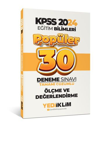 2024 Eğitim Bilimleri Ölçme Ve Değerlendirme Popüler Tamamı Çözümlü 30 Deneme