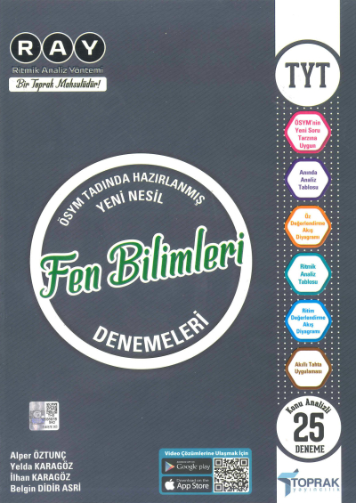 TYT Fen Bilimleri RAY Konu Analizli 25 Deneme Fotokopinci -