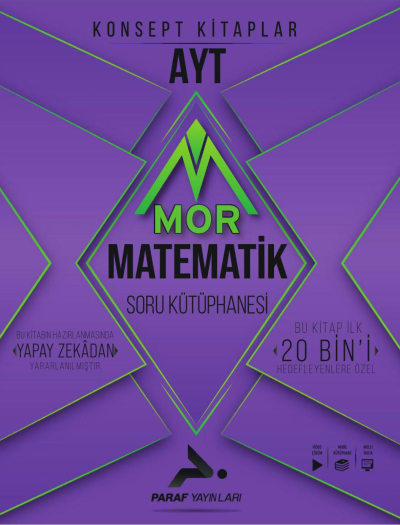 AYT Mor Matematik Soru Kütüphanesi Paraf Yayınları Fotokopinci -