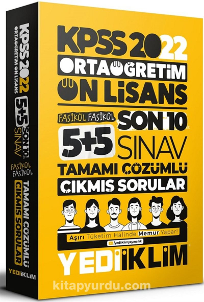 KPSS Ortaöğretim Lise Ön Lisans GYGK Son 10 Sınav Çıkmış Sorular Çözümlü Fotokopinci -