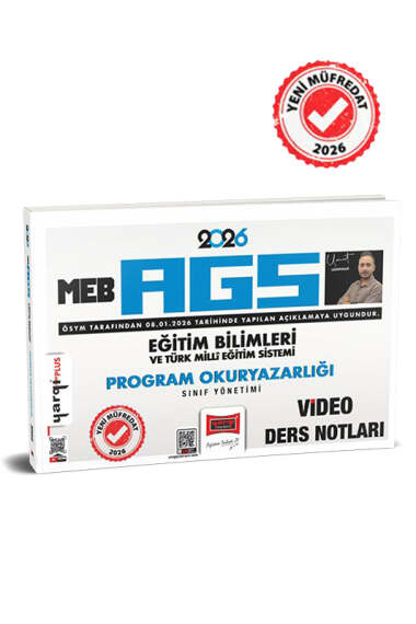2026 MEB-AGS Eğitim Bilimleri ve Türk Milli Eğitim Sistemi Program Okuryazarlığı Sınıf Yönetimi Video Ders Notları Yargı Yayınları Fotokopinci -