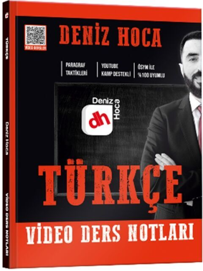 Deniz Hoca Tüm Sınavlar İçin Türkçe Video Ders Kitabı Kr Akademi Yayınları Fotokopinci -