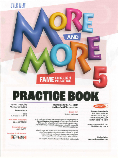 5. Sınıf More And More Practice Book