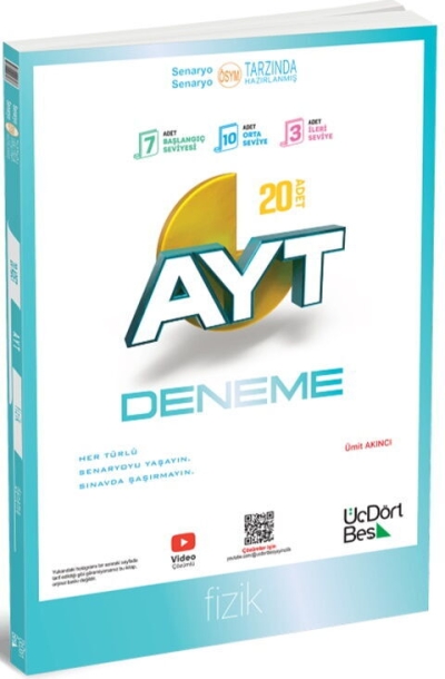 AYT 20 li Fizik Deneme Üç Dört Beş Yayınları Fotokopinci -