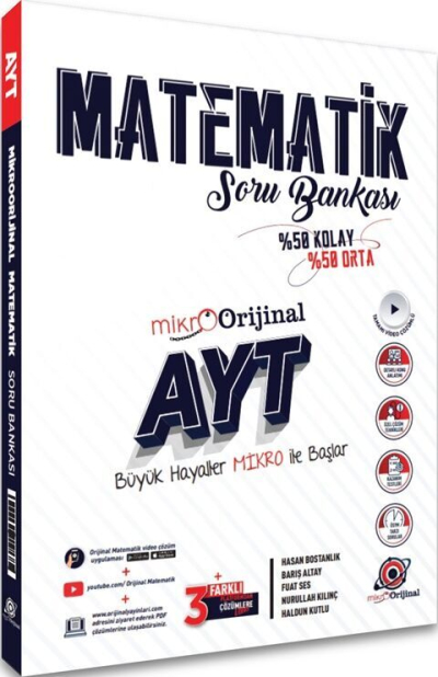 Mikro AYT Matematik Soru Bankası Orijinal Yayınları Fotokopinci -