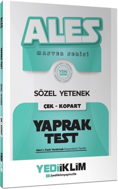 2027 Ales Sözel Yetenek Çek Kopart Yaprak Test Yediiklim Yayınları