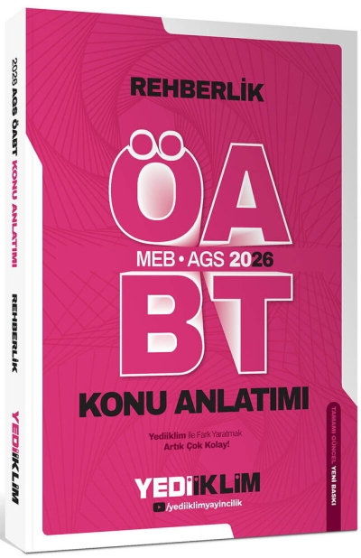 2026 MEB AGS ÖABT Rehberlik Konu Anlatımı Yediiklim Yayınları Fotokopinci -