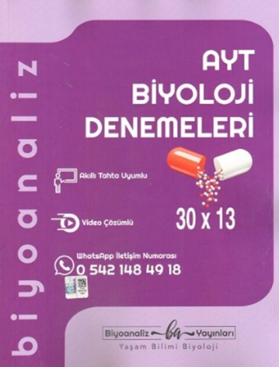 AYT Biyoloji 30 x 13 Denemeleri Biyoanaliz Yayınları Fotokopinci -