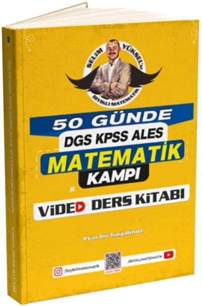 Bıyıklı Matematik 50 Günde DGS KPSS ALES Matematik Kampı Video Ders Kitabı Fotokopinci -