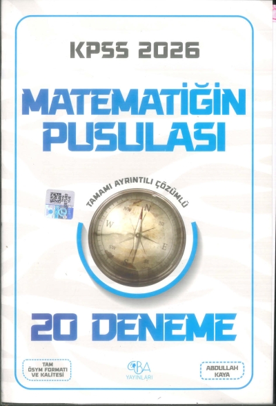 KPSS Matematik Matematiğin Pusulası 20 Deneme Çözümlü CBA Yayınları Fotokopinci -