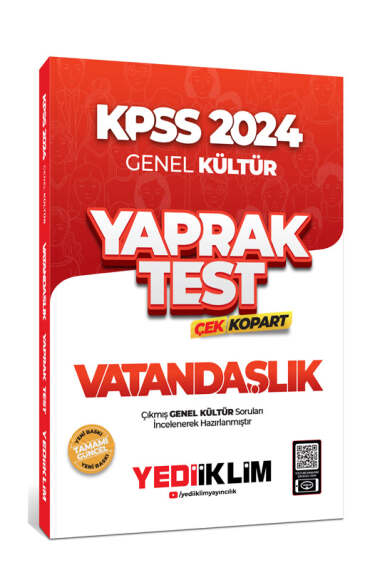 2024 KPSS Genel Kültür Vatandaşlık Çek Kopart Yaprak Test Fotokopinci -