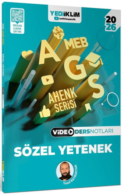 2026 MEB-AGS Sözel Yetenek Video Ders Notları Ahenk Serisi Yusuf Bayraktar Yediiklim Yayınları Fotokopinci -