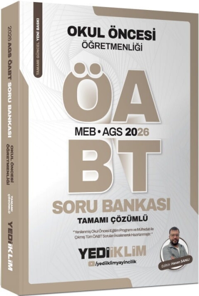 MEB AGS ÖABT Okul Öncesi Öğretmenliği Soru Bankası Tamamı Çözümlü Yediiklim Yayınları Fotokopinci -