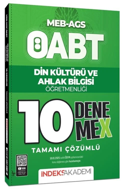 2026 ÖABT MEB-AGS Din Kültürü ve Ahlak Bilgisi 10 DenemeX Çözümlü İndeks Akademi Fotokopinci -
