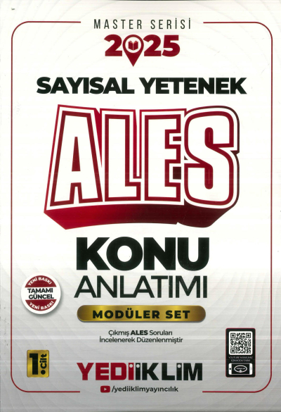 2025 ALES Modüler Set (SAYISAL YETENEK) Konu Anlatımı Yediiklim Yayınları Fotokopinci -