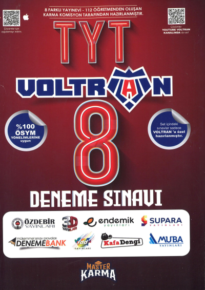 TYT Voltran 8 Deneme Sınavı Master Karma Fotokopinci -