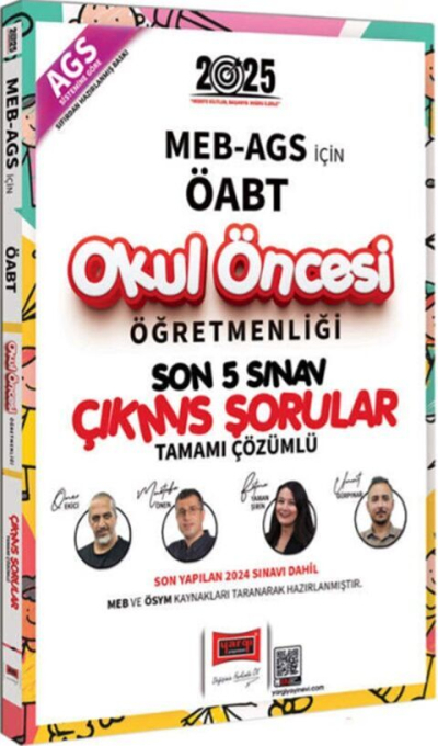 2025 MEB AGS ÖABT Okul Öncesi Öğretmenliği Son 5 Sınav Çıkmış Sorular Yargı Yayınları Fotokopinci -