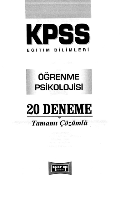 ÖĞRENME PSİKOLOJİSİ 20 Lİ DENEME