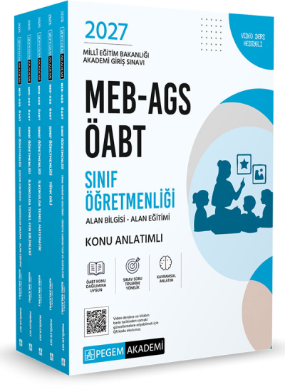 2027 MEB AGS ÖABT Sınıf Öğretmenliği Alan Bilgisi - Alan Eğitimi Konu Anlatımlı Set (5 Kitap) Pegem Yayınları Fotokopinci -