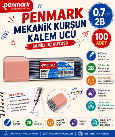 PENMARK SİLGİLİ UÇ KALEM UCU 0.7MM Fotokopinci -