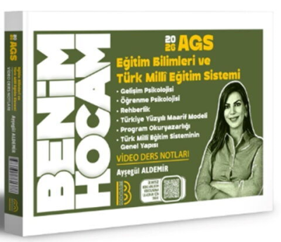 2026 AGS Eğitim Bilimleri ve Türk Milli Eğitim Sistemi Video Ders Notları AYŞEGÜL HOCA Benim Hocam Yayınları Fotokopinci -