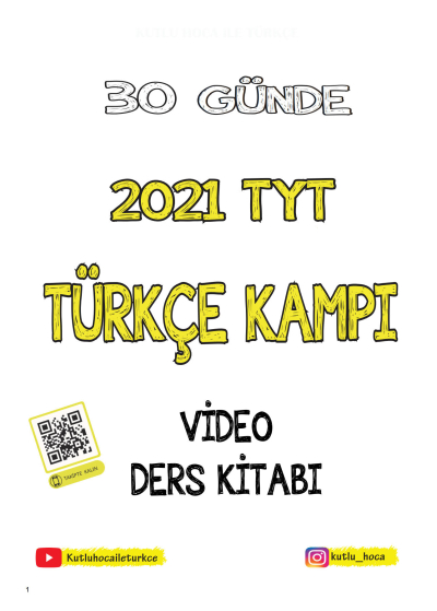 KUTLU HOCA 30 GÜNDE TÜRKÇE TYT KAMPI Fotokopinci -