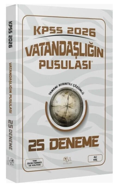 2026 KPSS Vatandaşlık Vatandaşlığın Pusulası 25 Deneme CBA Yayınları Fotokopinci -