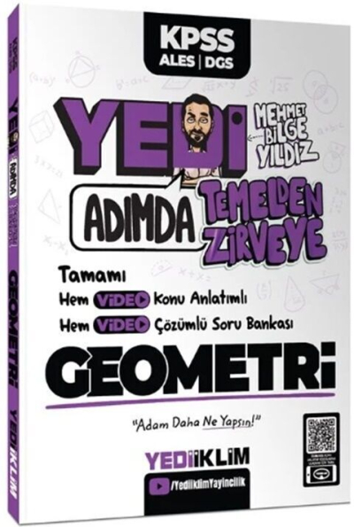 KPSS-ALES-DGS Yedi Adımda Temelden Zirveye Geometri Video Konu Anlatımlı Video Çözümlü Soru Bankası Yediiklim Yayınları