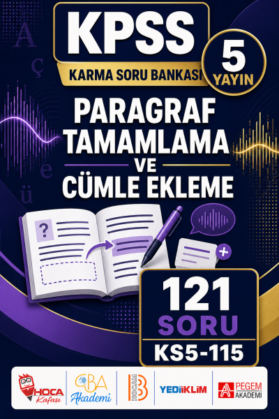 Paragraf Tamamlama ve Cümle Ekleme 5 Yayın 121 Soru Fotokopinci -