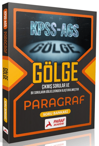 KPSS MEB-AGS Paragraf Gölge Soru Bankası Paraf Akademi Yayınları Fotokopinci -