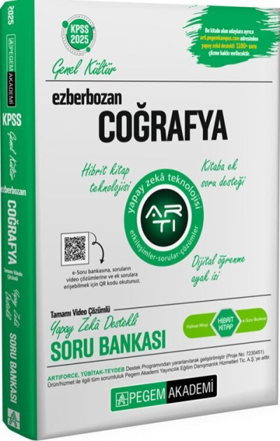 2025 Ezberbozan KPSS Genel Yetenek Genel Kültür Coğrafya Soru Bankası Pegem Akademi Yayıncılık