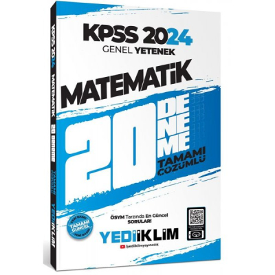 2024 KPSS Genel Yetenek Matematik Tamamı Çözümlü 20 Deneme Fotokopinci -