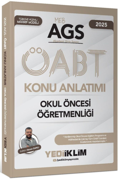 2025 MEB-AGS ÖABT Okul Öncesi Öğretmenliği Konu Anlatımı Yediiklim Yayınları Fotokopinci -
