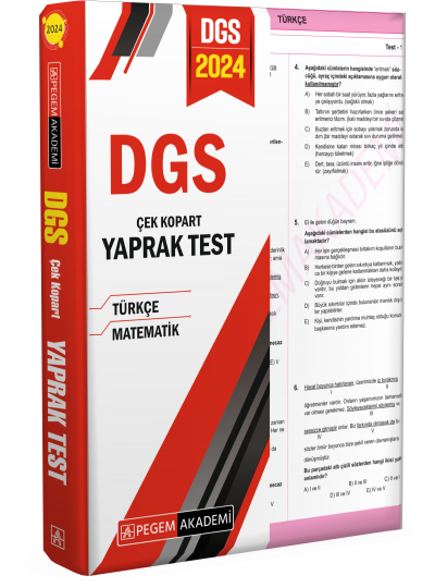 2024 DGS Çek Kopart Yaprak Test Fotokopinci -