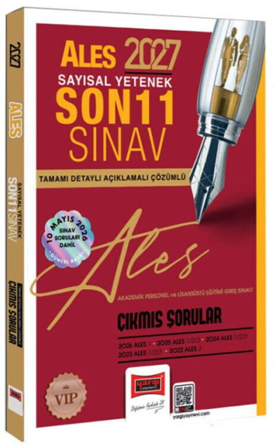 2027 ALES Sayısal Yetenek Son 11 Sınav Tamamı Çözümlü Çıkmış Sorular Yargı Yayınları Fotokopinci -