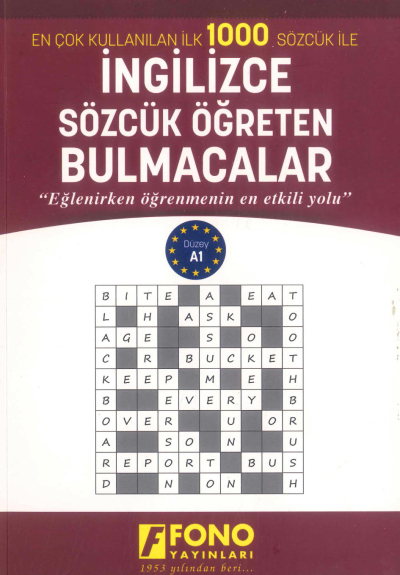 İNGİLİZCE SÖZCÜK ÖĞRETEN BULMACALAR EN ÇOK KULLANILAN İLK 1000 SÖZCÜK İLE