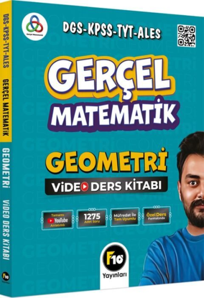 DGS KPSS TYT ALES Gerçel Matematik Geometri Video Ders Kitabı F10 Yayınları Fotokopinci -