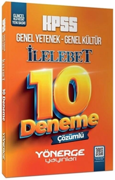 KPSS Genel Yetenek Genel Kültür İlelebet 10 Deneme Çözümlü Yönerge Yayınları Fotokopinci -