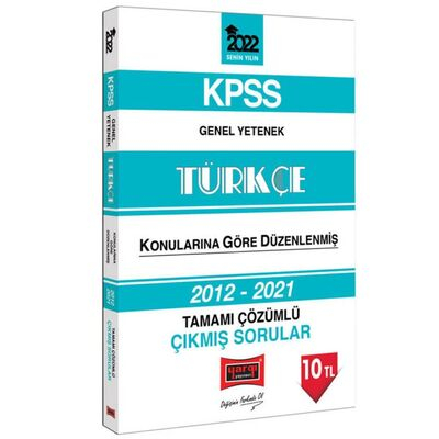 2022 KPSS Genel Yetenek Türkçe Tamamı Çözümlü Çıkmış Sorular 2012-2021 Fotokopinci -