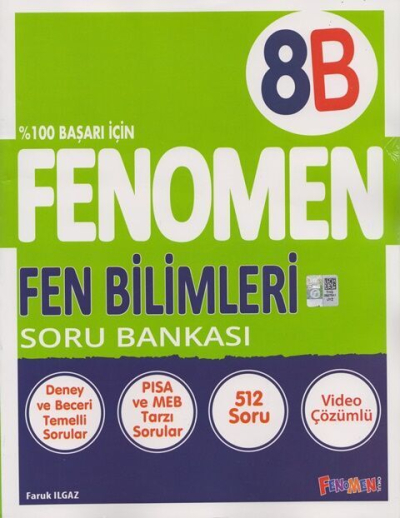 8. Sınıf Fenomen Fen Bilimleri B Soru Bankası Fenomen Okul Yayınları Fotokopinci -