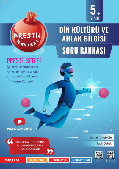 5. Sınıf Prestij Din Kültürü ve Ahlak Bilgisi Soru Bankası Nartest Yayınevi Fotokopinci -