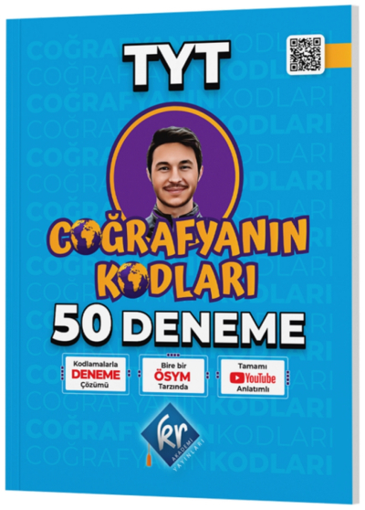 TYT Coğrafyanın Kodları Coğrafya 50 Deneme Video Çözümlü KR Akademi Yayınları Fotokopinci -