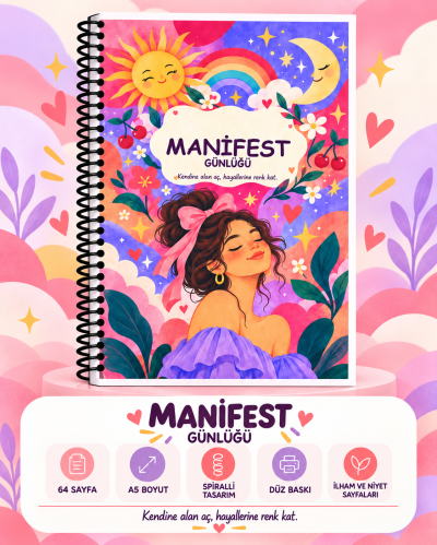 Manifest Defteri Renkli Basım Spiralli Fotokopinci -