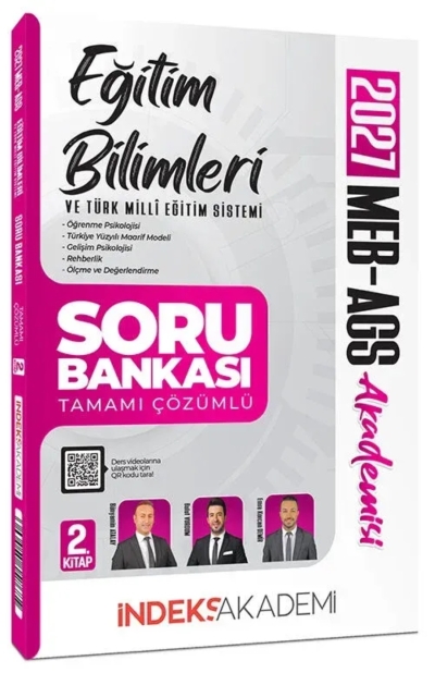 MEB-AGS Akademisi Eğitim Bilimleri ve Türk Milli Eğitim Sistemi Soru Bankası 2. Kitap Çözümlü İndeks Akademi Yayıncılık Fotokopinci -
